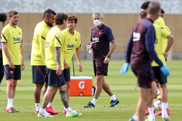 Barcelona ya se entrena pensando en la reanudación de la Liga Española (Foto: Getty)