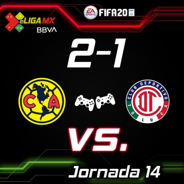 América reaccionó a tiempo y revirtió la historia ante Toluca (Foto: Twitter de la Liga MX)