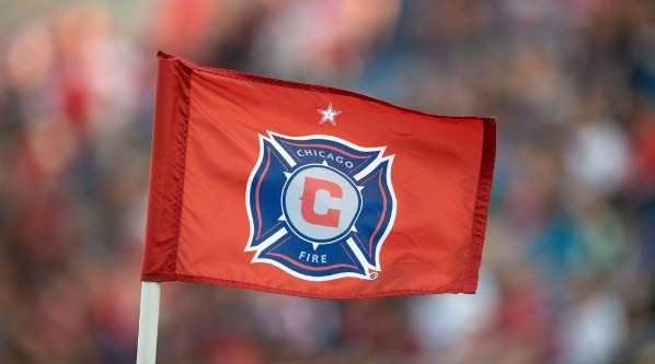 A Chicago Fire corner flag with the former club&#039;s badge (Getty).