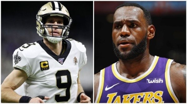 Drew Brees y LeBron James