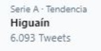 Higuaín se hizo tendencia en Twitter a raíz del estado físico del Pipita (Foto: Captura de Twitter)