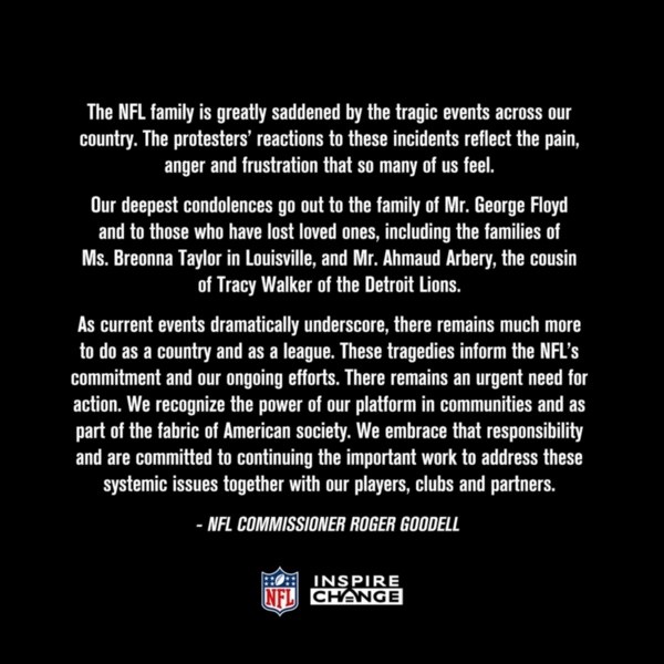 Declaración de la NFL.