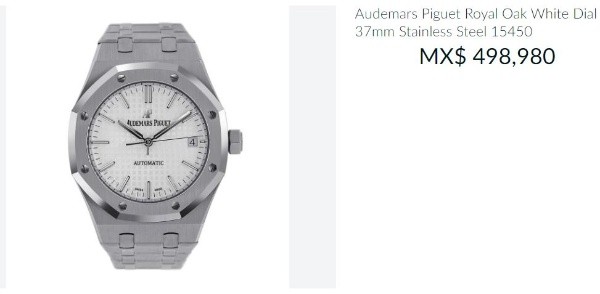 Uno de los relojes pertenecientes a la edición que poseía Salcedo (Foto: Captura)