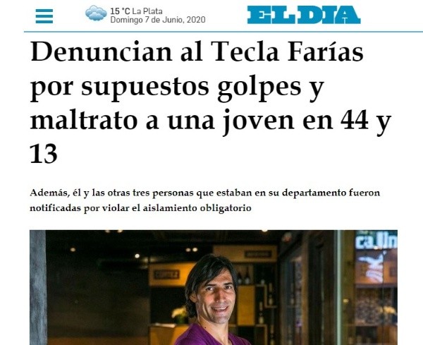 La información del diario 'El Día' de La Plata.