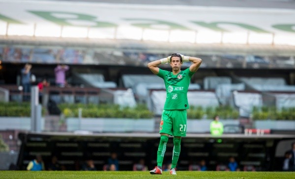 Óscar Jiménez en el Estadio Azteca (Foto: Getty Images)