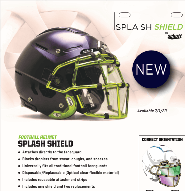 Splash Shield, la nueva invención de Schutt Sports (Foto: @SchuttSports)