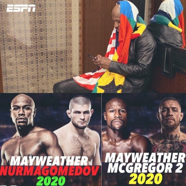 Montaje que publicó Mayweather