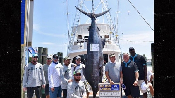 La monstruosa pesca realizada por Jordan (Foto: TMZ)