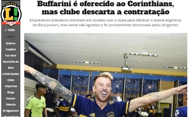 La información del periódico 'Lance'.