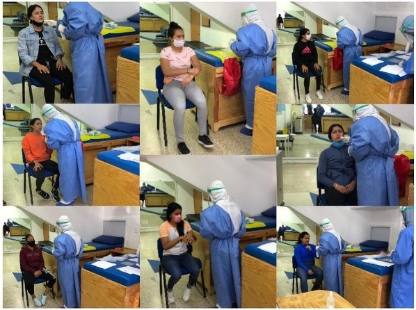 Cruz Azul Femenil se toma pruebas de covid-19. (Foto: Cruz Azul)