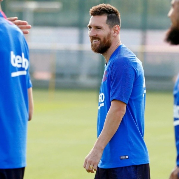 Lionel Messi con el Barcelona. (@leomessi)