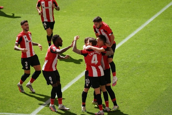 El Bilbao festeja el 1-0 parcial (Getty Images)