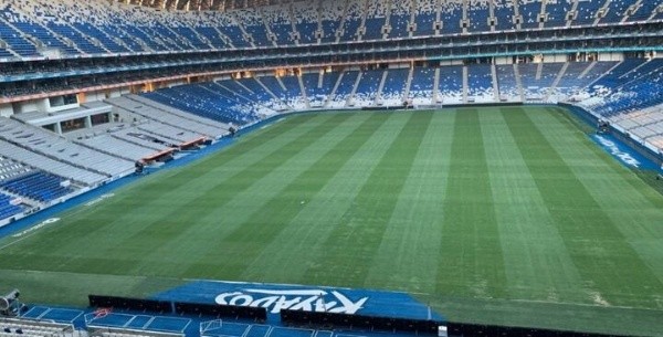 Así luce el campo de juego del Estadio Gigante de Acero (ONCE diario).