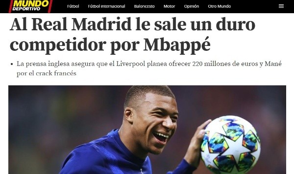 La información recogida por 'Mundo Deportivo'.