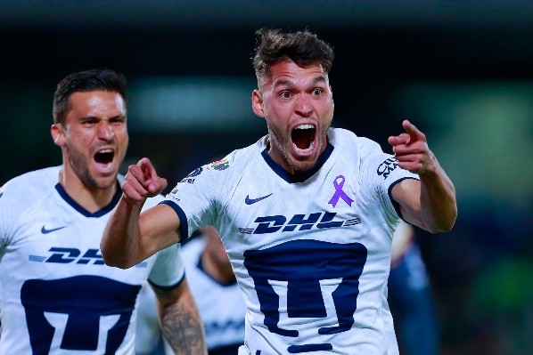 Freire celebra su tanto ante el América, en el último torneo (Jam Media)