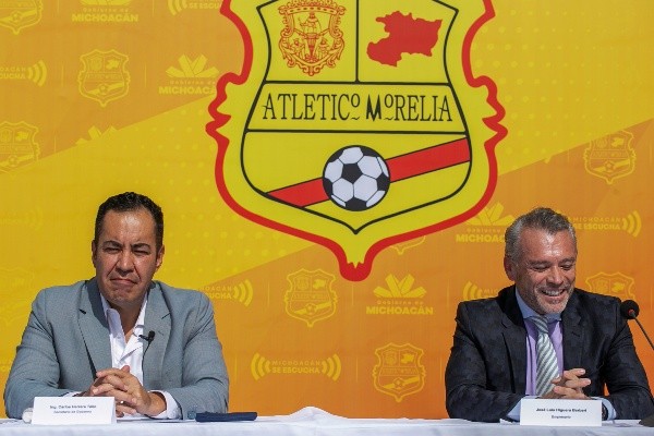 Herrera e Higuera, en la presentación hace instantes (JAM Media)