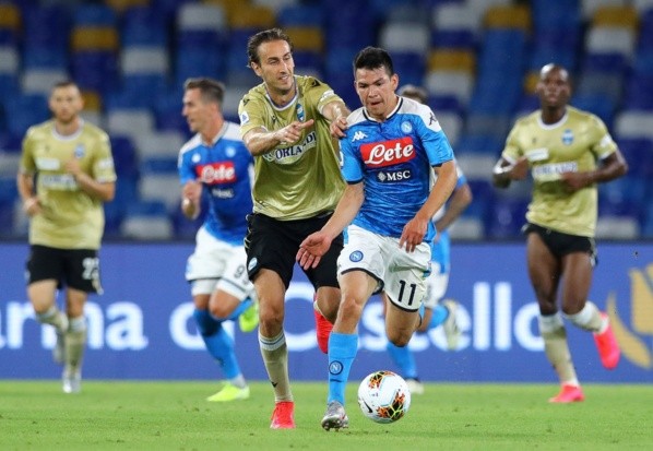 Corren pero no lo alcanzan: Lozano se destacó en la victoria ante el SPAL (Getty Images).