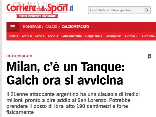 Así lo indica la prensa italiana.