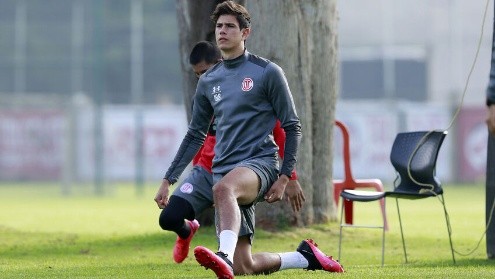 Haret Ortega durante el entrenamiento de Toluca (Prensa Toluca)