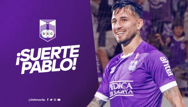 Así despide Defensor Sporting a López (@DefensorSp)