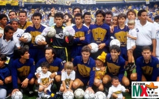 La formación de Pumas para jugar la final de 1991 contra el América