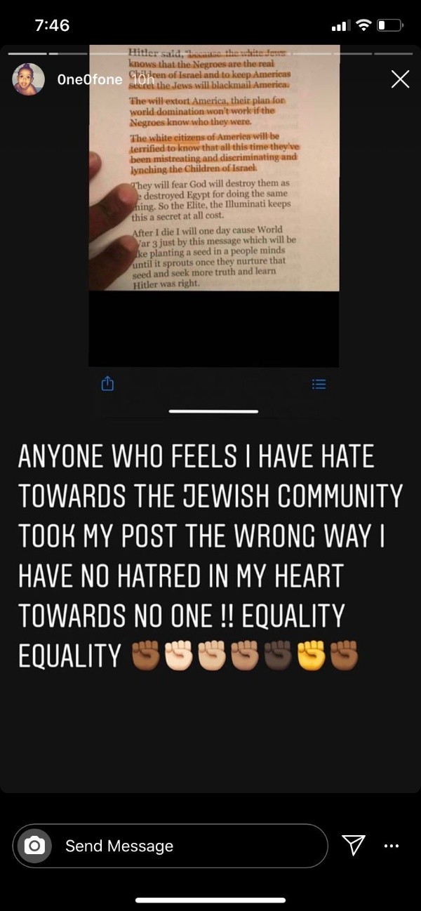 DeSean Jackson publicó historia antisemita (@One0fone)