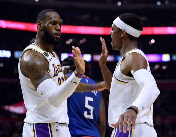 LeBron James y Rajon Rondo