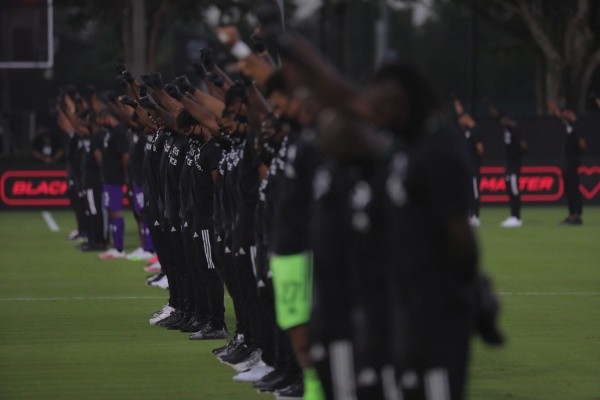 La protesta de la MLS en Orlando (@MLS)