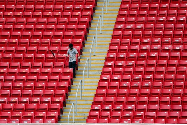 Sanitización del Akron (Getty Images)
