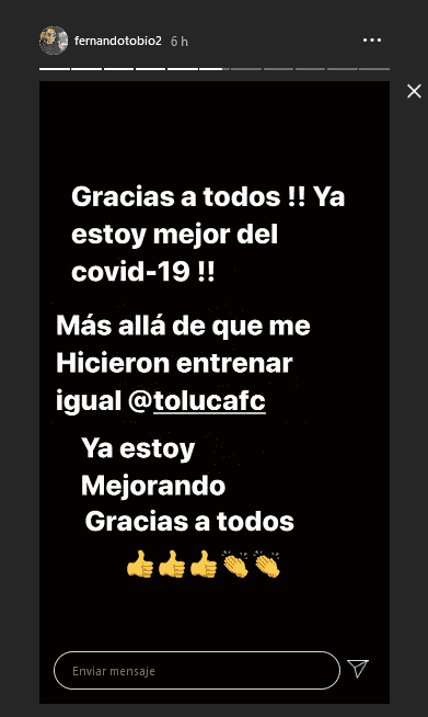 Descargo de Tobio en Instagram