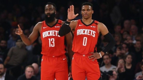 James Harden y Russell Westbrook (Getty Images)