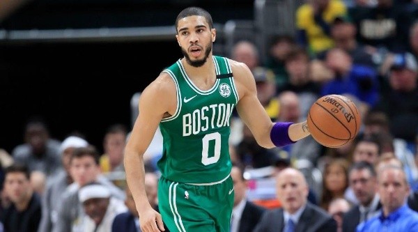 Tatum was shooting 39% from deep this season. (Getty)