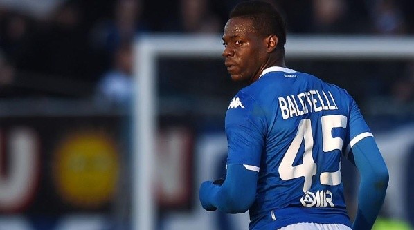Mario Balotelli of Brescia looks on scoring goal during a Serie A match (Getty).