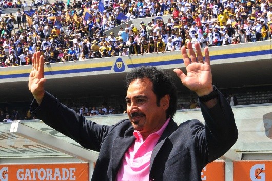 Hugo Sánchez durante su visita a CU con Pachuca en 2012 (JAM)