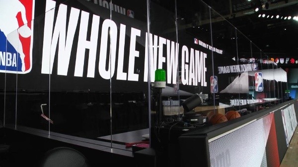 Cancha en la 'burbuja' de la NBA