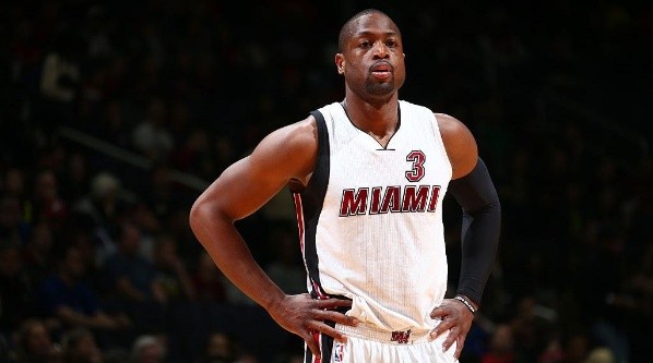 Dwyane Wade leads the Heat in points, minutes, assists, steals, and rings. (Getty)