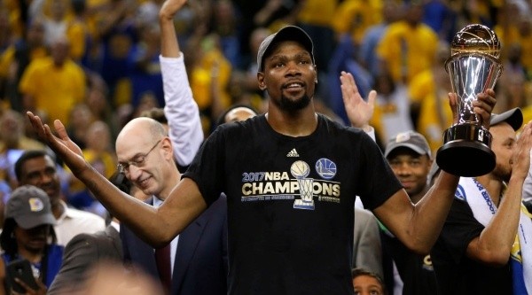 Kevin Durant was named Finals MVP. (Getty)