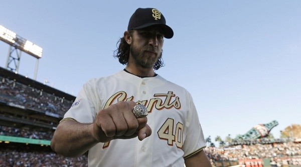 Madison Bumgarner was named World Series MVP in 2014. (Getty)