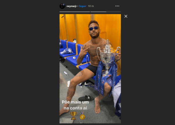 La historia compartida por Neymar. (Foto: Instagram)