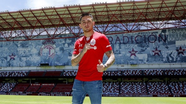 Pablo López, flamante refuerzo Choricero (Tw: Toluca).