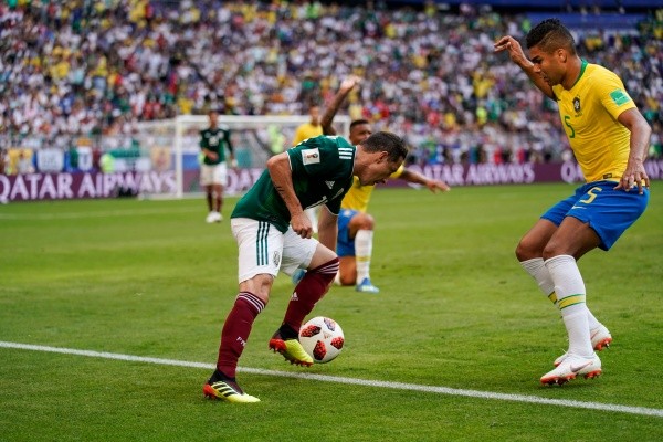 México vs. Brasil en el Mundial de Rusia 2018 (Getty).