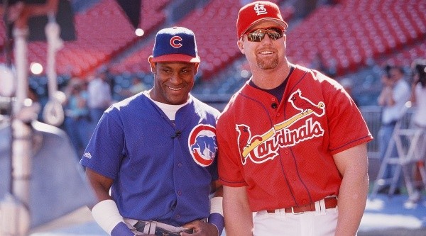 Sammy Sosa (Cubs) & Mark McGwire (Cardinals). (Getty)