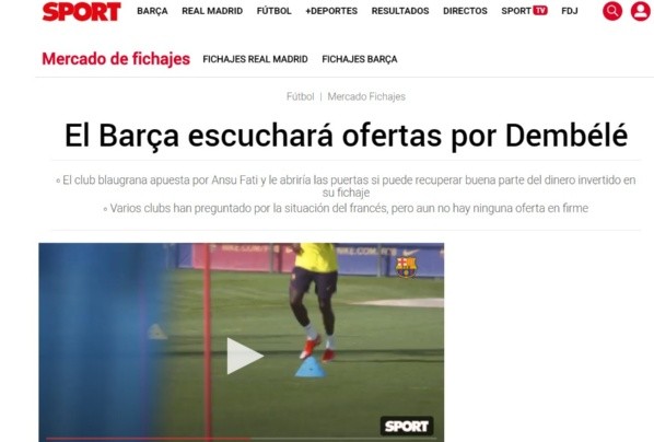 La información de 'Sport'.