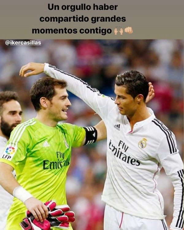 La historia de Cristiano para Casillas. (Foto: Instagram)
