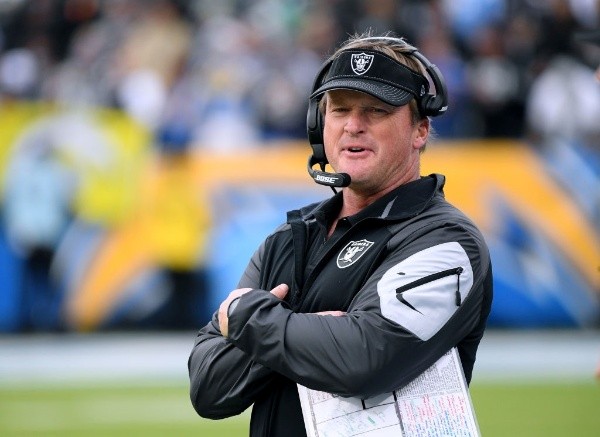 Gruden, entrenador de los Raiders desde 2018 (Getty)