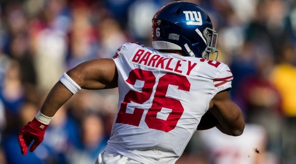 Saquon Barkley has 2,310 rushing yards in two seasons in the league. (Getty)