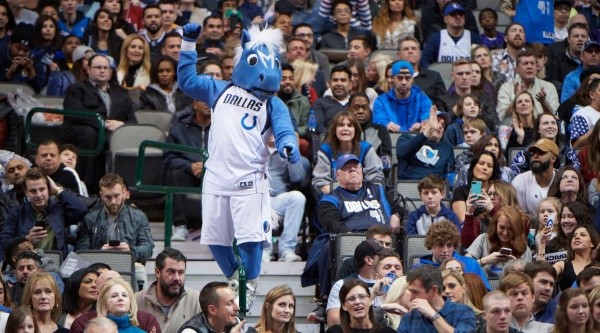 The Mavericks also have another mascot called Mavs Man. (Getty)