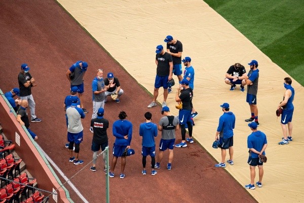 Las reuniones de equipos de MLB en tiempos de pandemia (Getty)