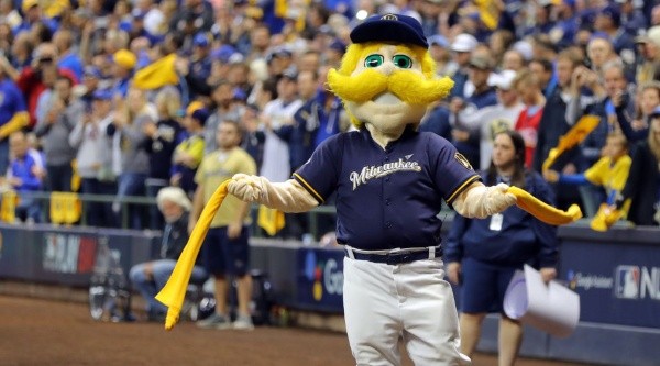 The Brewers had &#039;Barrelman&#039; as their first mascot. (Getty)