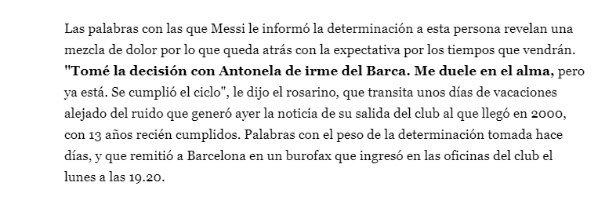 Recorte de La Nación.